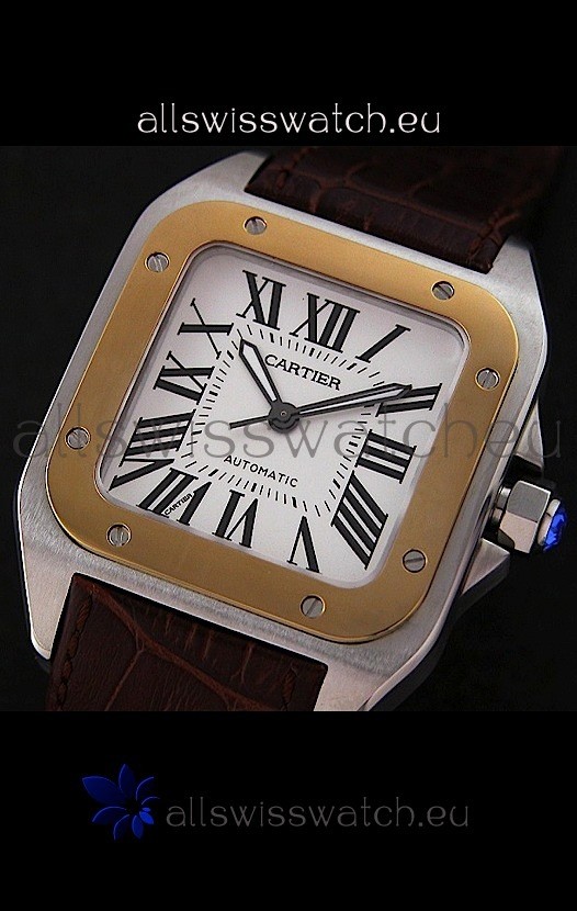IMG_9085 Cartier Santos inin White Dial Replica 2