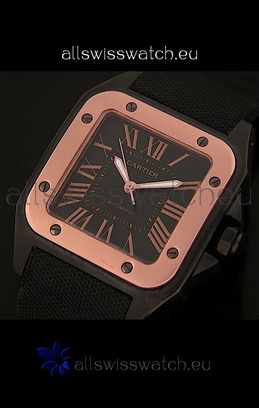 IMG_9085 Cartier Santosin Black Dial Replica 2