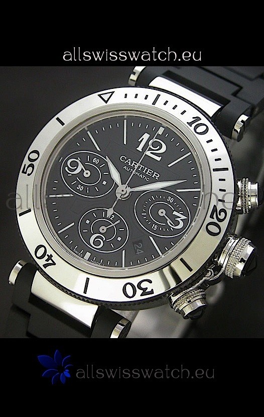 IMG_9085 Cartier Pasha dein Black Dial Replica 2