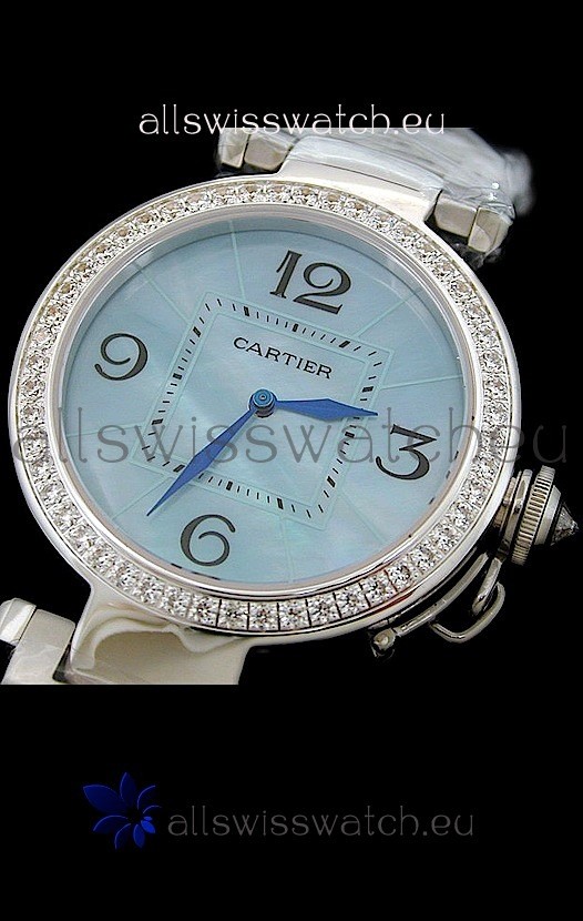 IMG_9085 Cartier Pasha de Automatic in Light Blue Dial Replica 2