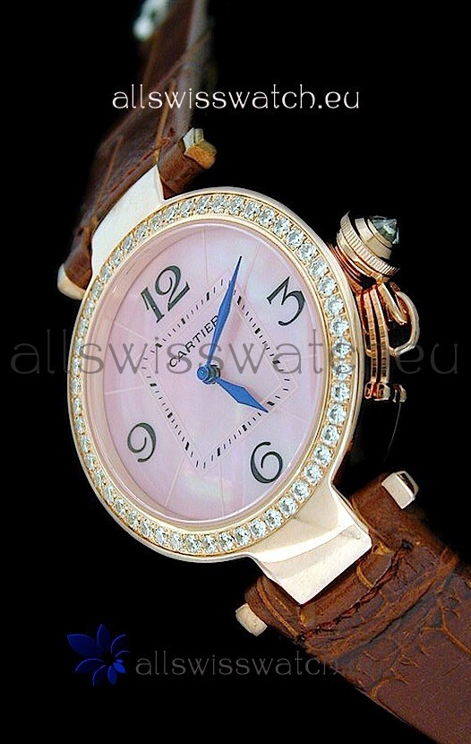 IMG_9085 Cartier Pasha de Automatic in Pink Dial Replica 2