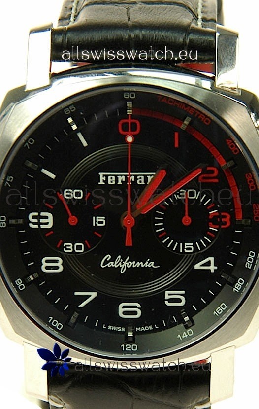 Ferrari by Panerai California Chronographin Black Dial Replica 2