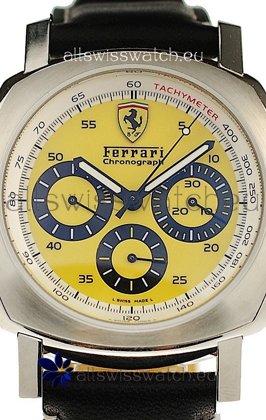 IMG_9085 Ferrari by Panerai Scuderia Chronographin Yellow Dial Replica 2
