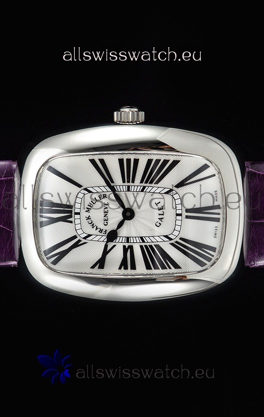 IMG_9085 Franck Muller Galet Ladies Quartz Purple Strap Replica 2