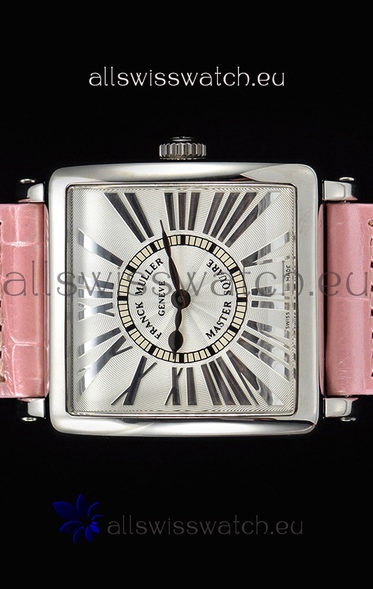 IMG_9085 Franck Muller Master Square Ladies Pink Strap 1:1 Mirror Replica 2