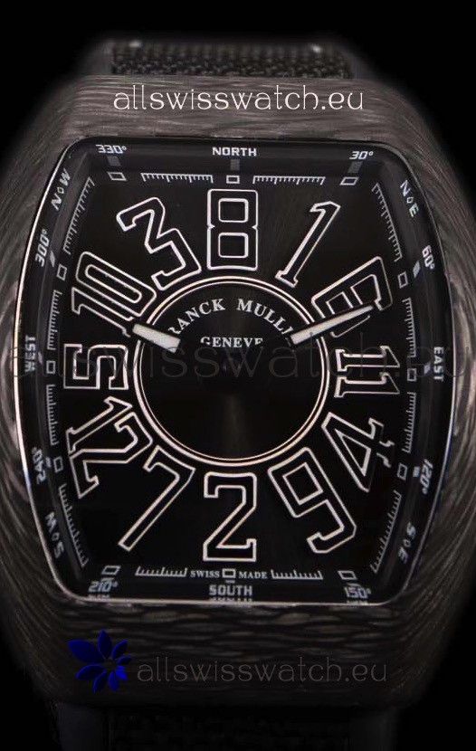 IMG_9085 Franck Muller Vanguard Carbon Casing Black Indexes Replica 2