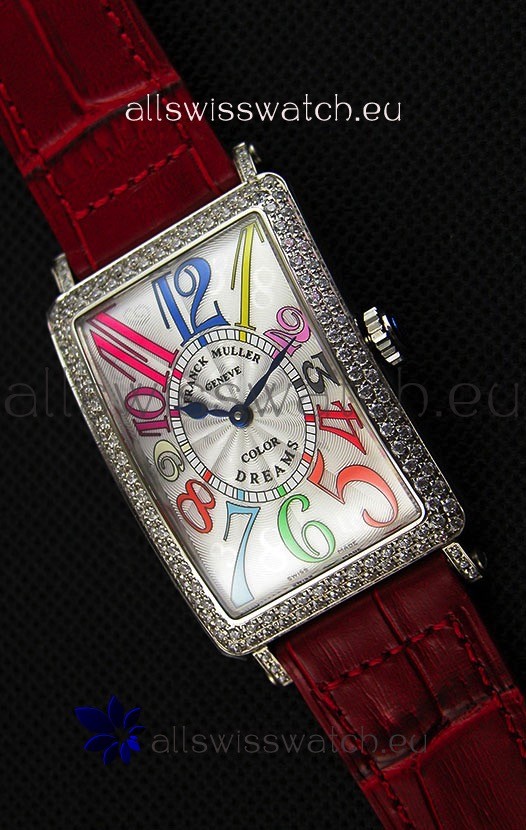 IMG_9085 Franck Muller Long Island Color Dreams Ladies- Red Strap Replica 2
