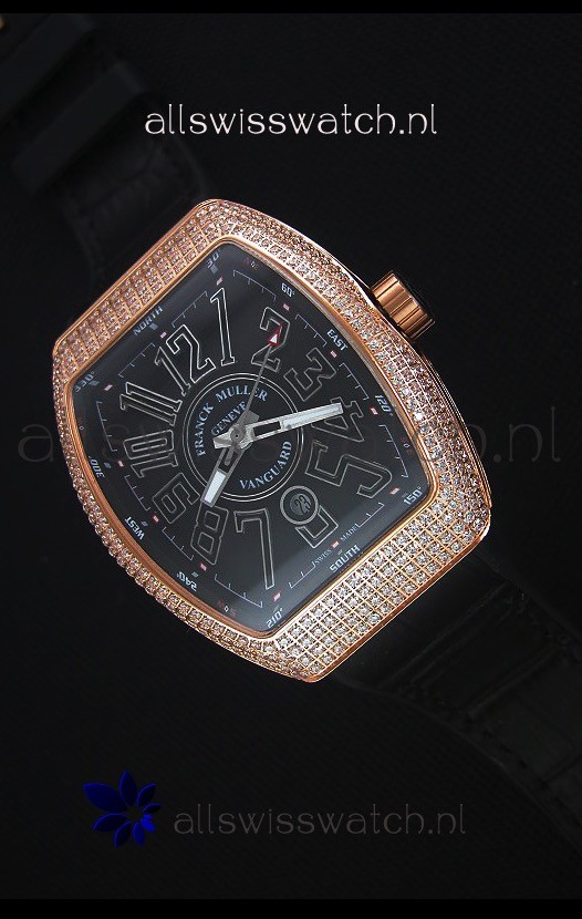 IMG_9085 Franck Muller Vanguard Goldin Black Dial Replica 2