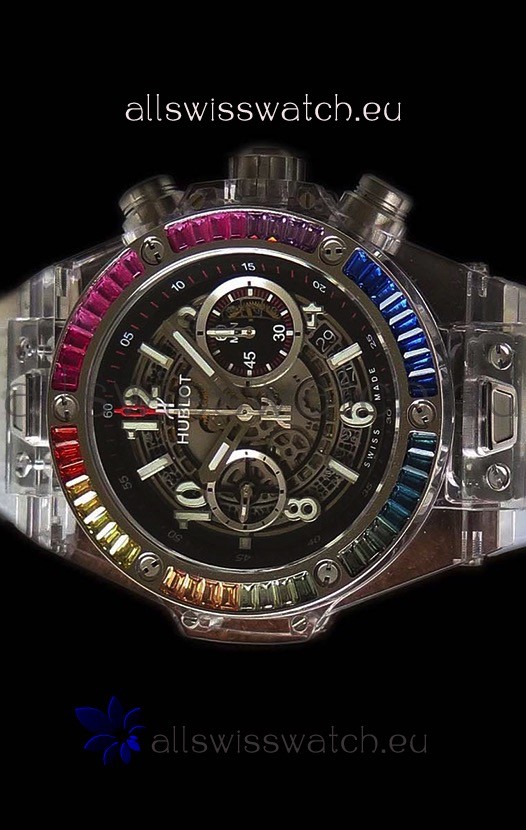 IMG_9085 Hublot Big Bang UNICO Sapphire Rainbow Replica 2