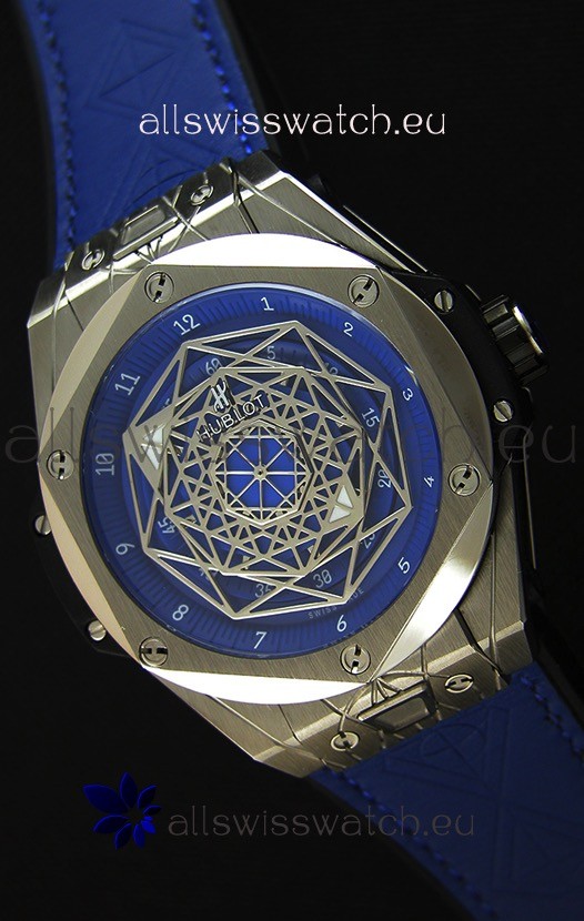 IMG_9085 Hublot Big Bang Sang Bleu 45MM Stainless Steel Blue Dial Replica 2