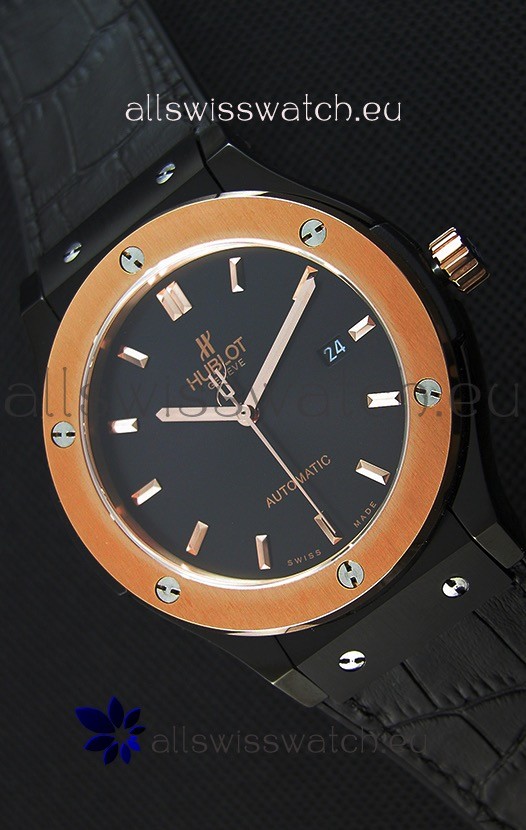 IMG_9085 Hublot Classic Fusion Ceramic King Gold Black Dial- 1:1 Mirror Replica 2