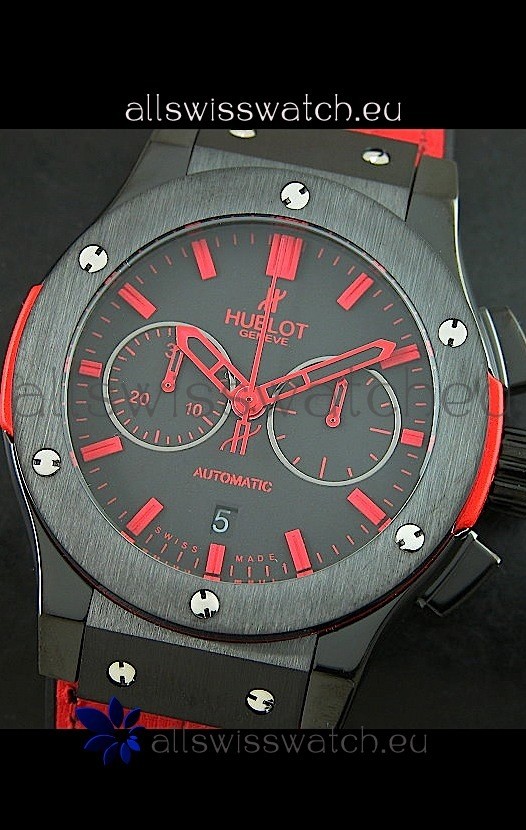 IMG_9085 Hublot Big Bang Classic Fusion PVD in Red Strap Replica 2
