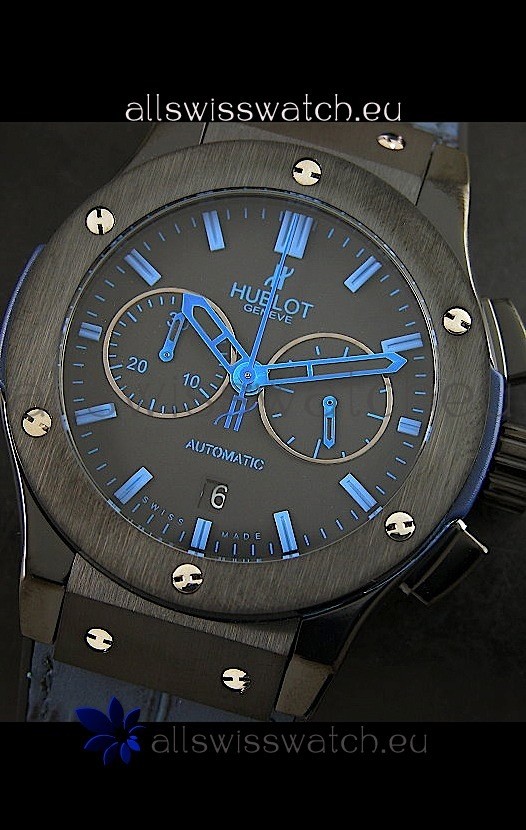 IMG_9085 Hublot Big Bang Classic Fusion PVD in Blue Strap Replica 2