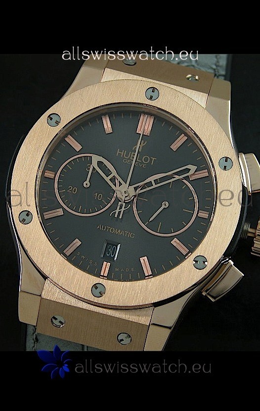 IMG_9085 Hublot Big Bang Classic Fusion Rose Gold in Grey Strap Replica 2