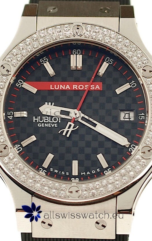 IMG_9085 Hublot Big Bang Luna Rossa PVD Diamonds Quartz Replica 2