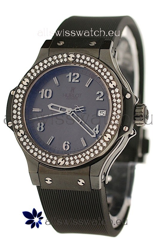 IMG_9085 Hublot Big Bang All Black Diamonds Quartz Replica 2