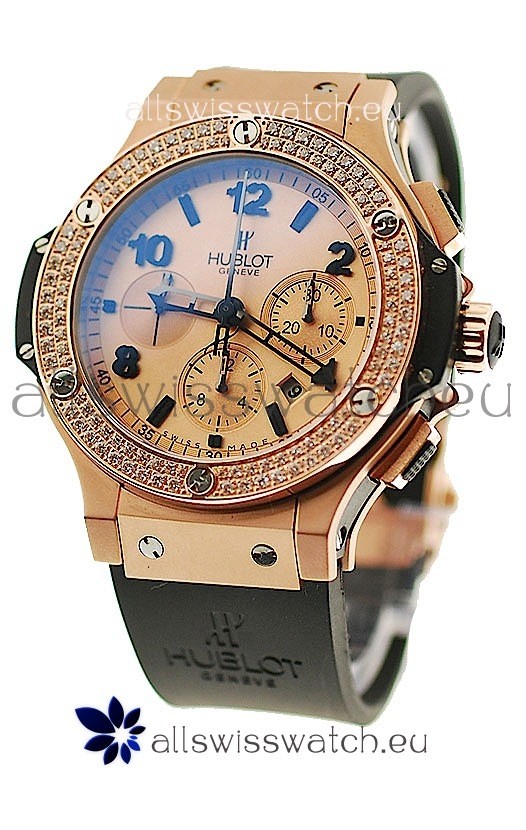 IMG_9085 Hublot Big Bangin Beige Dial Diamonds Bezel Replica 2