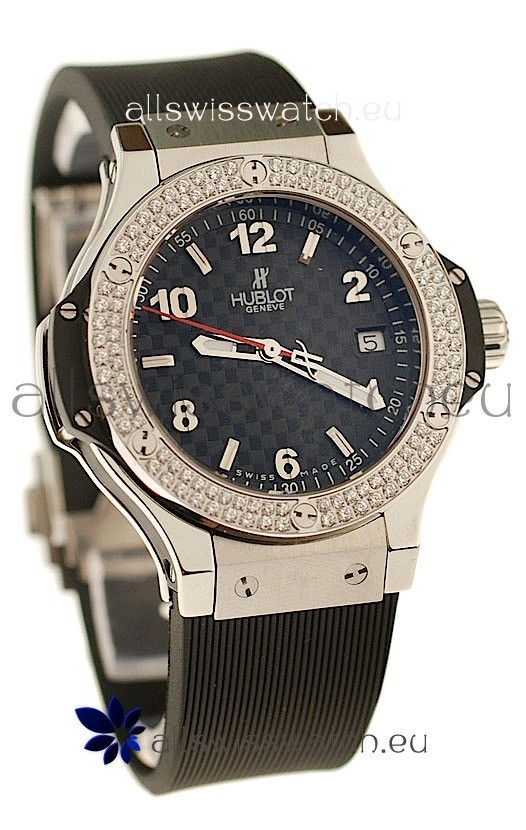 IMG_9085 Hublot Big Bang Steel Collection Diamond Quartz Replica 2