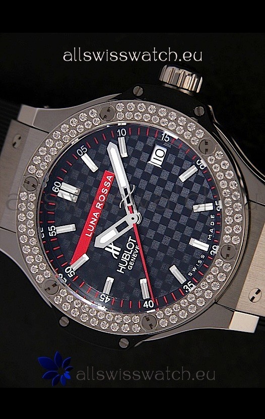 IMG_9085 Hublot Luna Rossa Quartz in Diamond Plated Replica 2