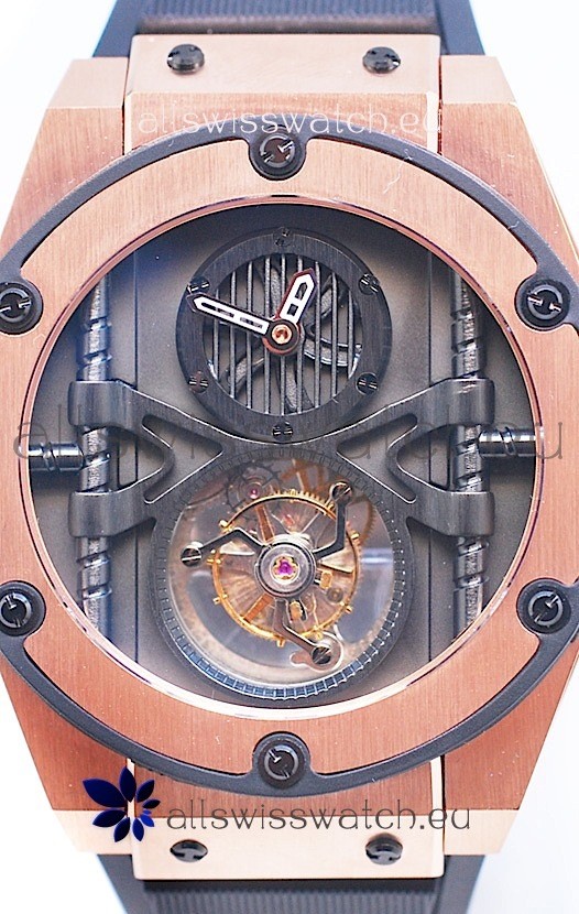 IMG_9085 Hublot King Power Vendome Manufacture Tourbillon Rose Gold Replica 2