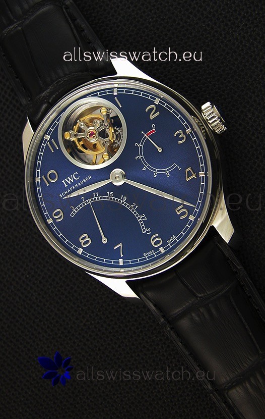 IMG_9085 IWC Portugieser Tourbillon Mystere Retrograde Blue Dial UPDATED 2019 Version Replica 2