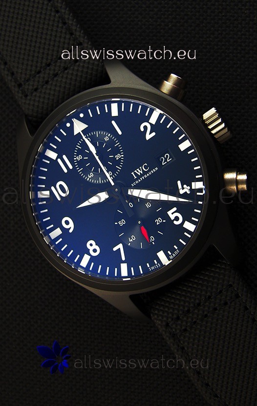 IMG_9085 IWC Pilot's Top Gun Chronograph IW389001 1:1 Ceramic Case Ultimate Mirror Replica 2