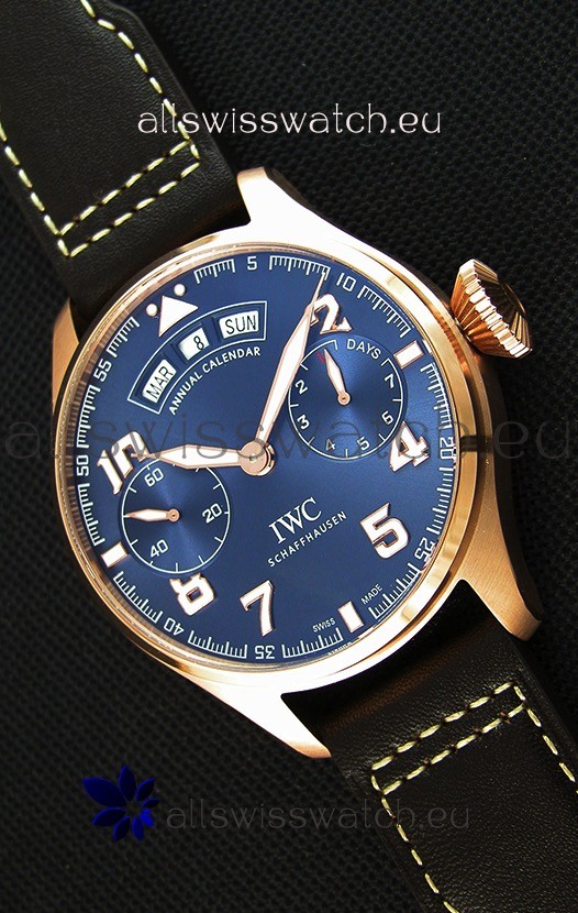 IMG_9085 IWC Big Pilot Annual Calender Steel Blue Dial 1:1 Mirror Replica 2