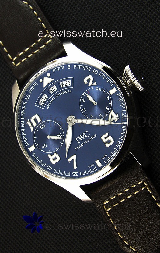 IMG_9085 IWC Big Pilot Annual Calender Steel Blue Le Petit Prince Edition 1:1 Mirror Replica 2