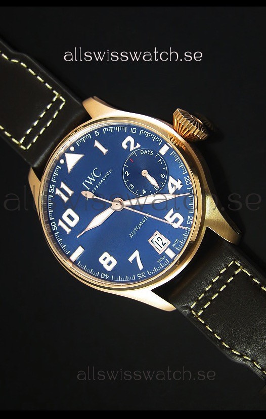 IMG_9085 IWC Big Pilot Rose Gold - Functional Power Reserve 1:1 Mirror Replica 2