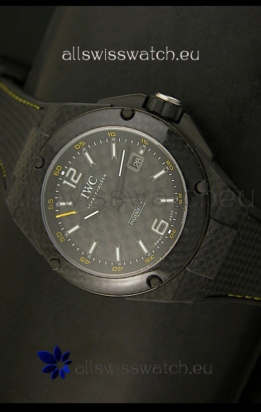 IWC Ingenieur Carbon Casingin Black Carbon Dial Replica 2