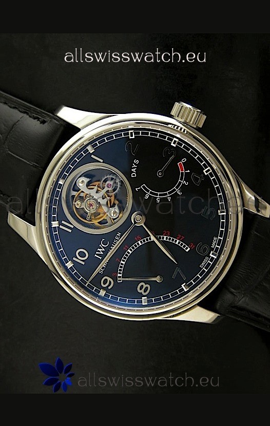 IMG_9085 IWC Portugese Mystere TourbillonSwiss in Black Dial Replica 2