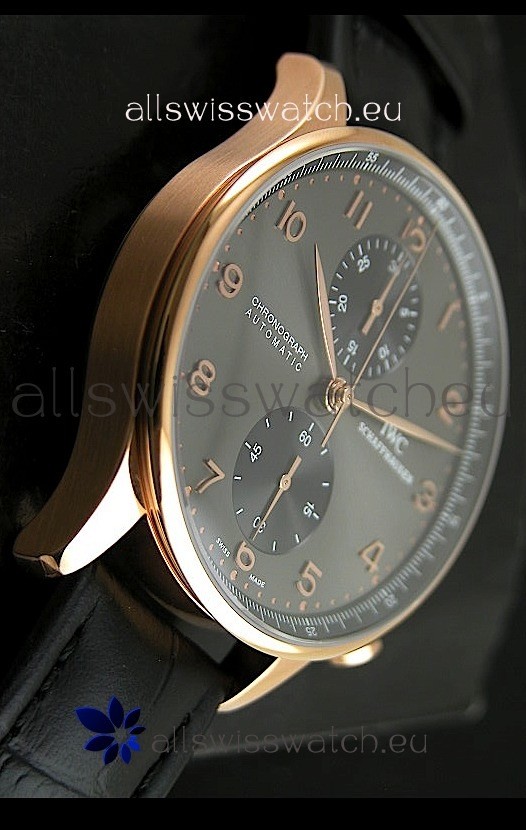 IMG_9085 IWC Portuguese Chronograph in Pink Gold Casing Replica 2