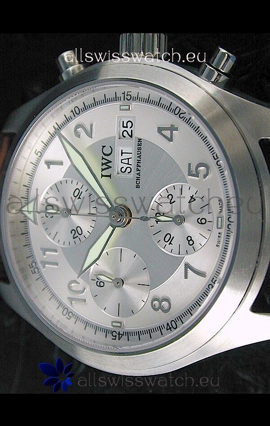 IMG_9085 IWC Der Flieger Chronographin Silver White Dial Replica 2