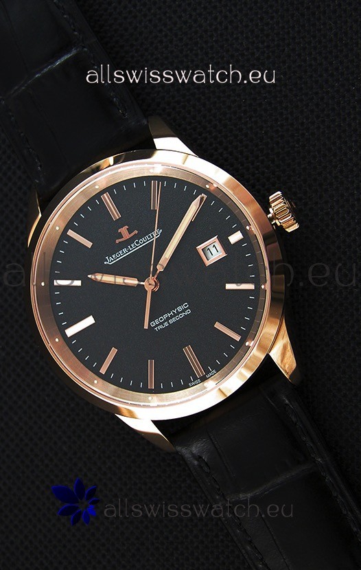 IMG_9085 Jaeger LeCoultre Geophysic True Second Pink GoldBlack Dial Replica 2