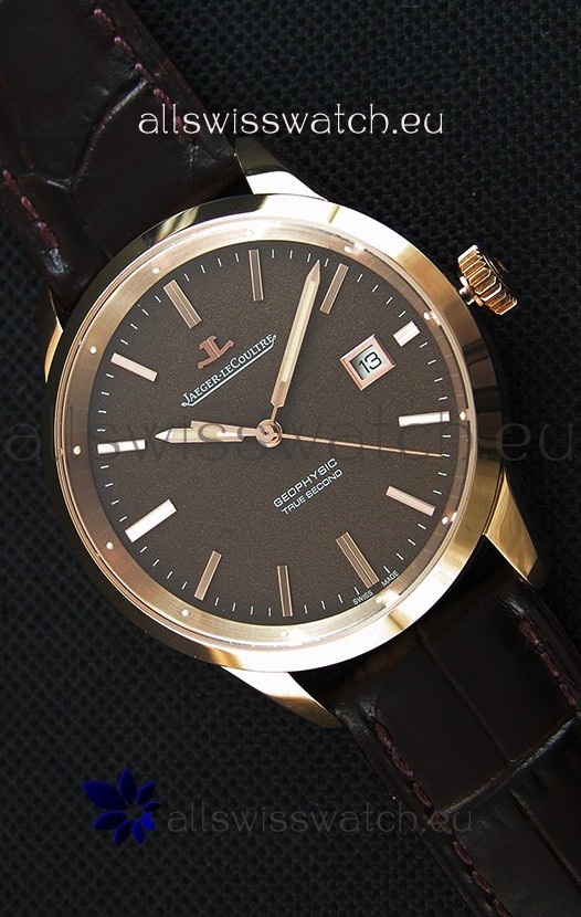 IMG_9085 Jaeger LeCoultre Geophysic True Second Pink GoldBrown Dial Replica 2