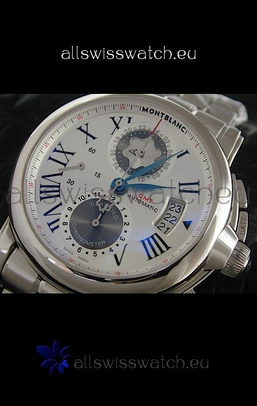 IMG_9085 Mont Blanc Meisterstuck Star GMT in White Dial Replica 2