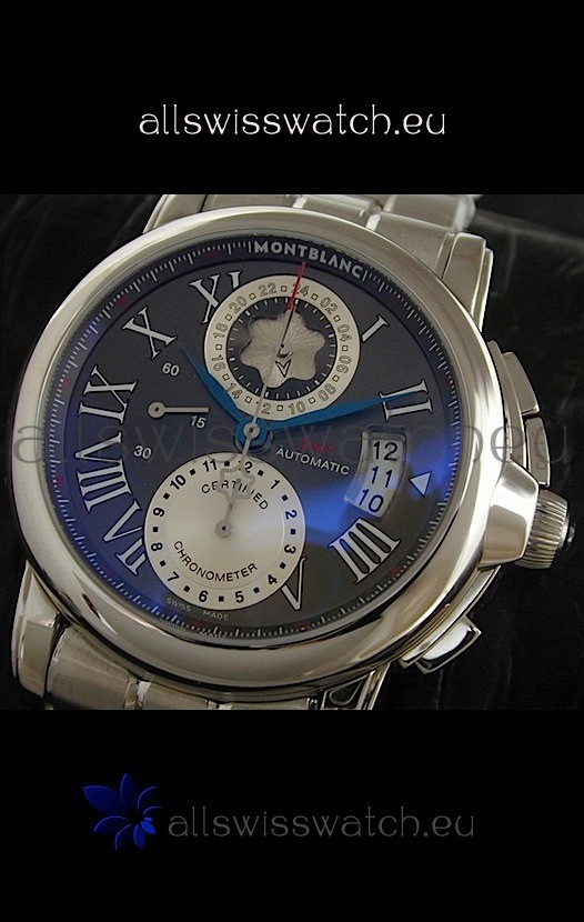 IMG_9085 Mont Blanc Meisterstuck Star GMT in Black Dial Replica 2