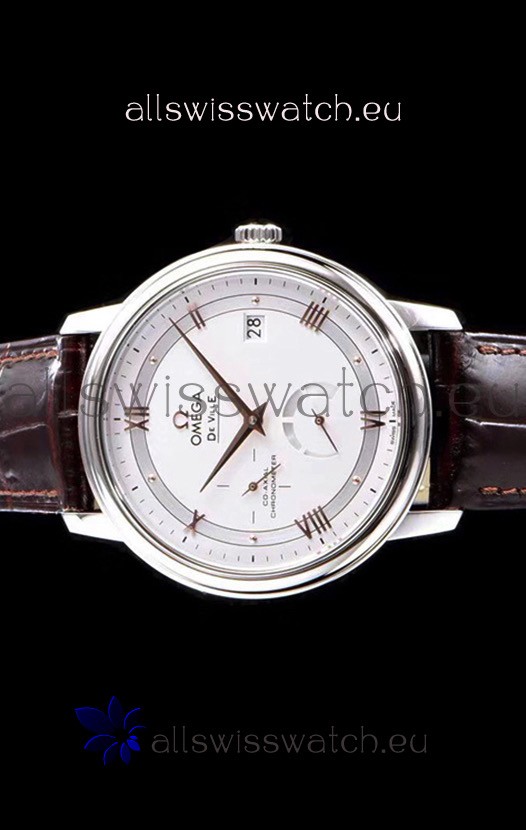 IMG_9085 Omega De Ville Prestige Power Reserve 904L Steel 1:1 Mirror White dial Replica 2
