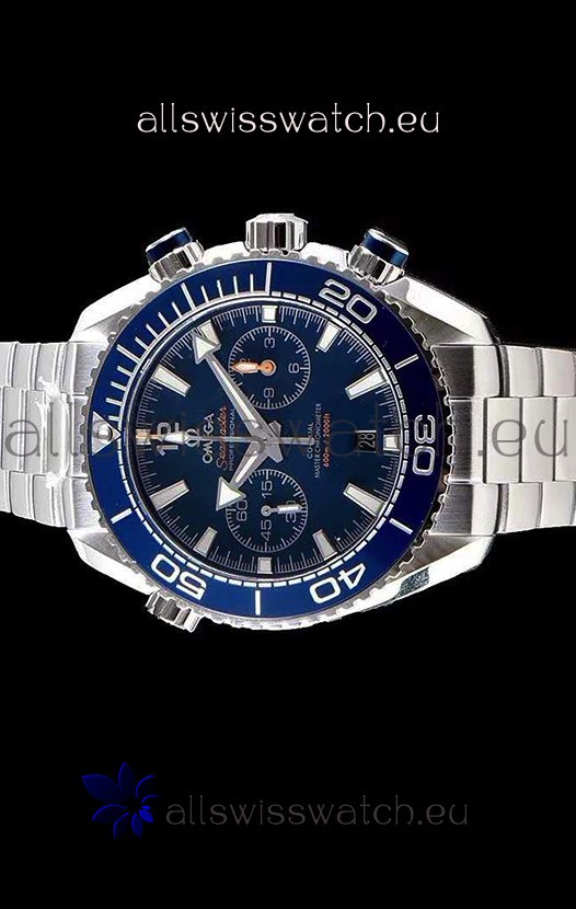 IMG_9085 Omega Planet Ocean 600M Chronograph 904L Steel Blue Dial 1:1 Mirror Replica 2