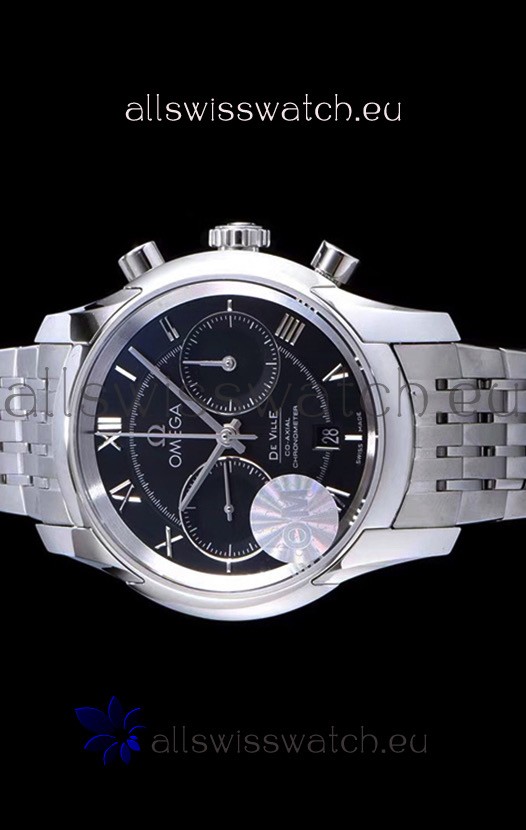 IMG_9085 Omega De Ville Chronograph 1:1 Mirror in Black Dial 42MM Replica 2