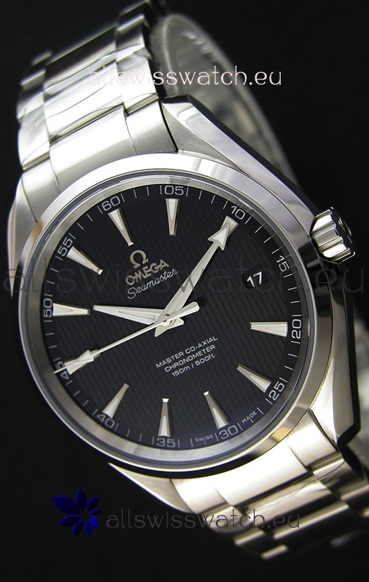 IMG_9085 Omega Master Co-Axial Aqua Terra 150M Black Dial 1:1 Mirror Replica 2