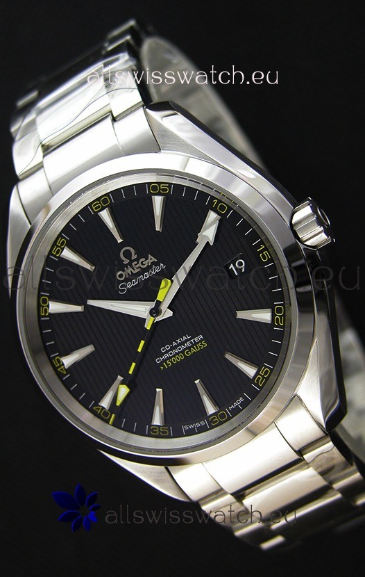 IMG_9085 Omega Master Co-Axial Aqua Terra 15,000 Gauss Black Dial 1:1 Mirror Replica 2