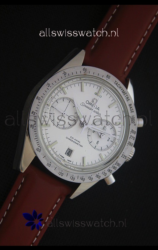 IMG_9085 Omega Speedmaster 57 Co-Axial Chronograph in Leather Strap Replica 2
