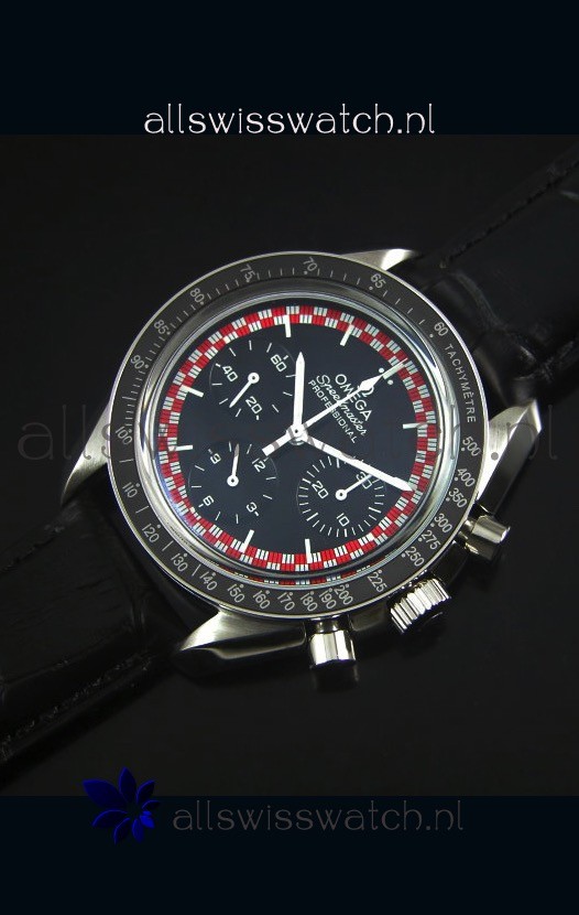 IMG_9085 Omega Speedmaster Tintin Moonwith Leather Strap Replica 2