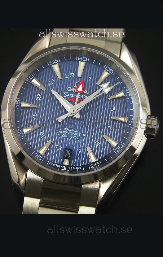 IMG_9085 Omega Seamaster COAX GMT Stainless Steel in Blue Dial Replica 2