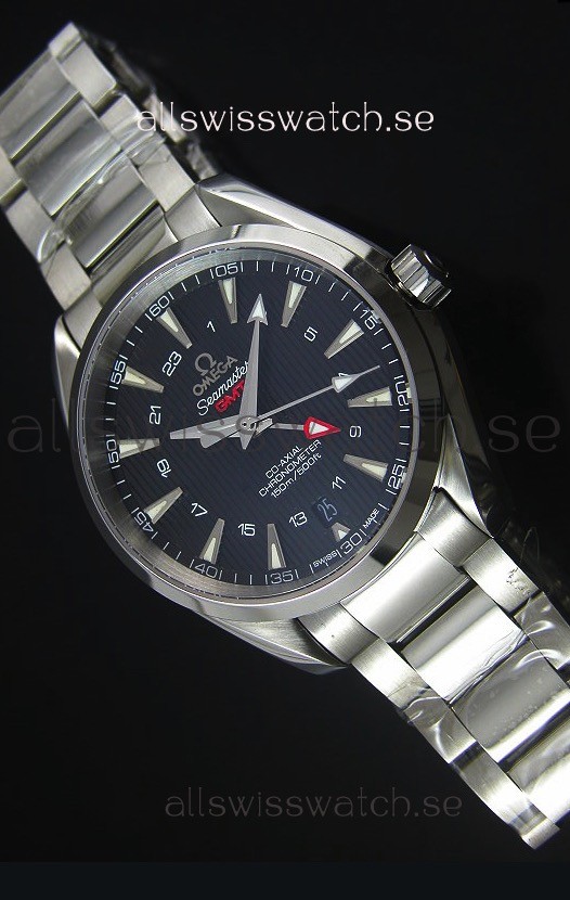 IMG_9085 Omega Seamaster COAX GMT Stainless Steel in Black Dial Replica 2