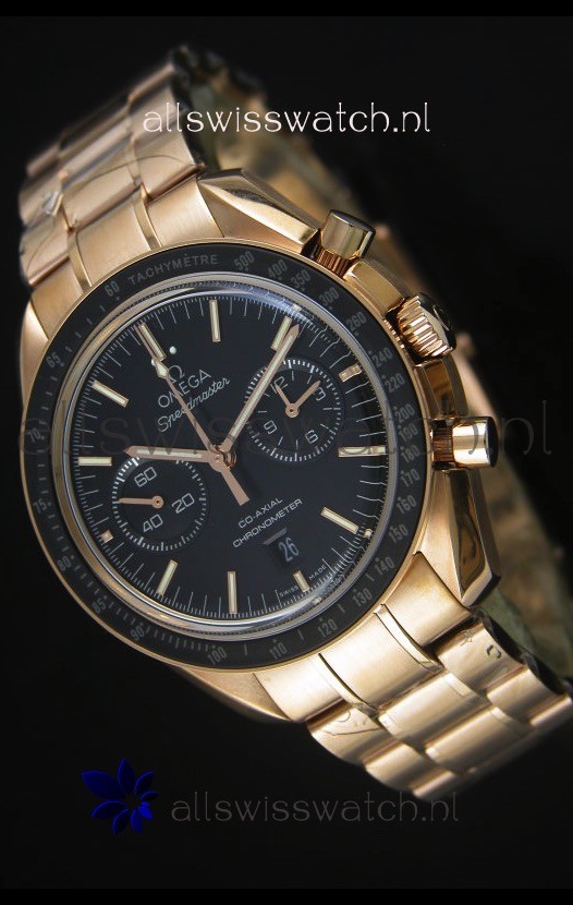 IMG_9085 Omega Speedmaster Moon Co-Axial in Rose Gold - 1:1 Mirror Replica 2