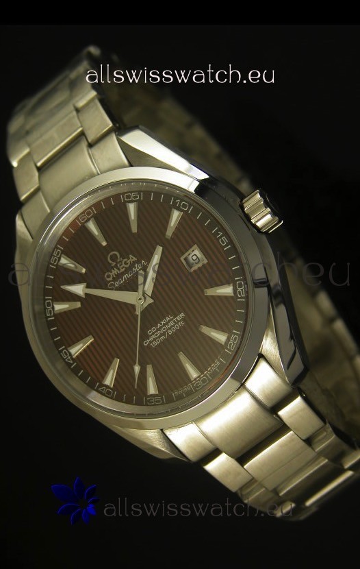 IMG_9085 Omega Seamaster Aqua Terra Co-Axial Brown Dial - 1:1 Ultimate Mirror Edition Replica 2