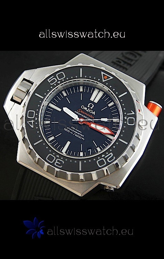IMG_9085 Omega Seamaster Ploprof in Black Strap Replica 2