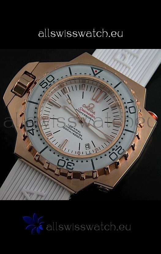 IMG_9085 Omega Seamaster Ploprof in Pink Gold Case Replica 2